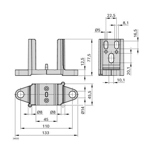 Patka 45x45 Ecosafe, ESD, 3842564814, N8, 10, (1ks)