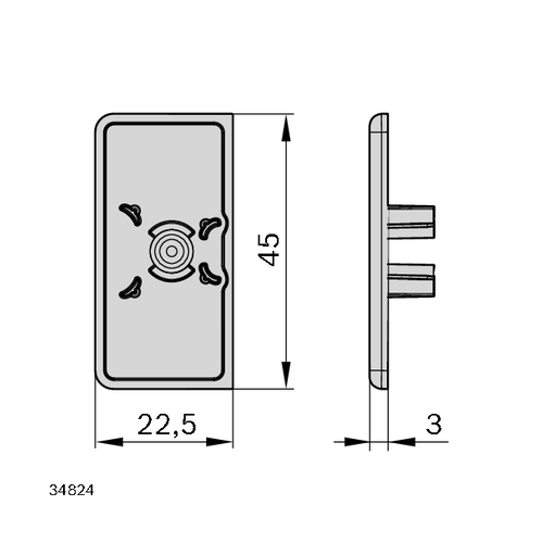 Krytka EcoSafe - šedá, 3842564818, 22,5x45, Balení (20ks)