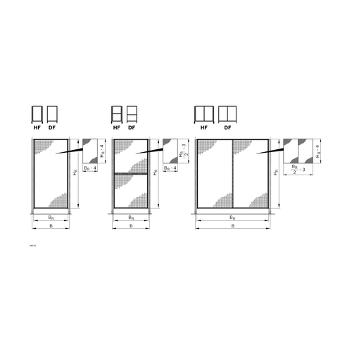 Ochranný rám DF - černý 3842567907, 1850x750, (1ks)