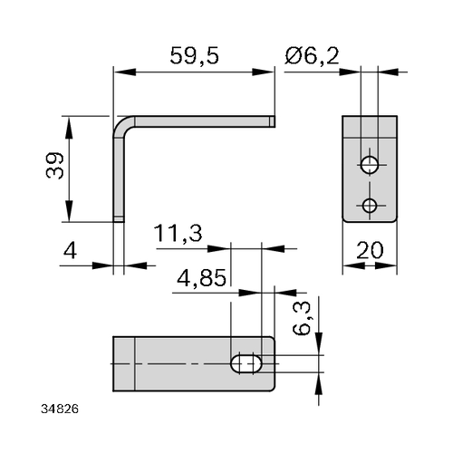 Držák závěsný HF - SET, ESD, 3842567942, N8, 10, Balení (100ks)