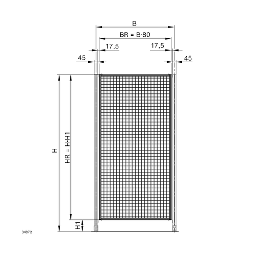 Ochranný rám HF - pozinkovaný 3842567946, 1850x750, (1ks)