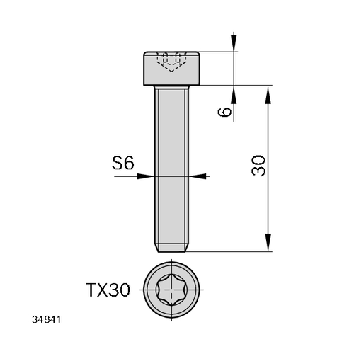 Šroub M6 EcoSafe, ESD, 3842567978, S6x30, Balení (100ks)